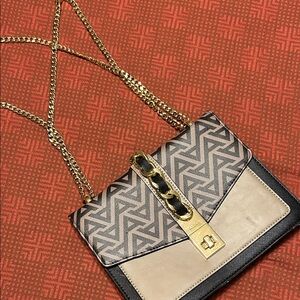 Aldo Black and Cream Crossbody Bag